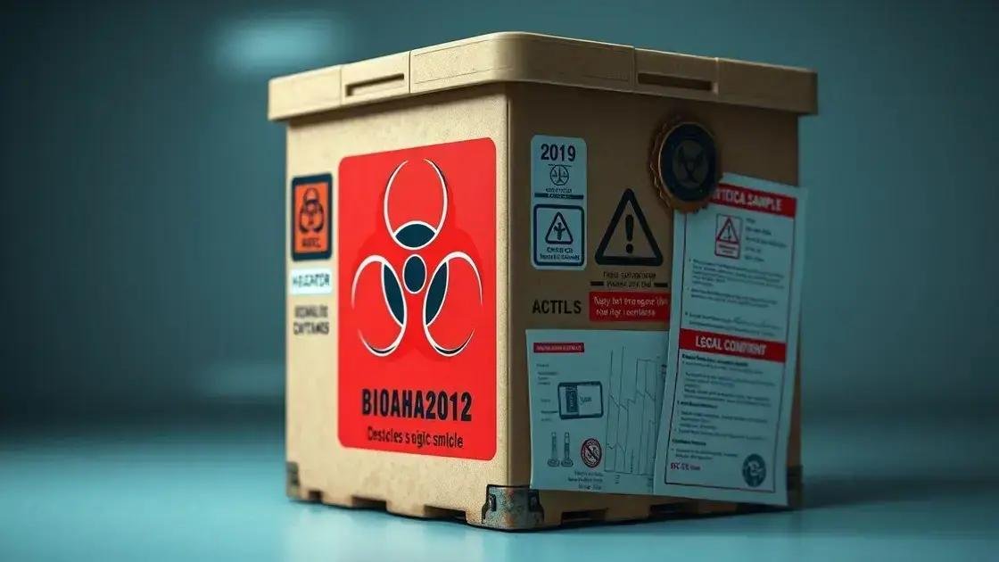 Requisitos legais para o transporte de amostras