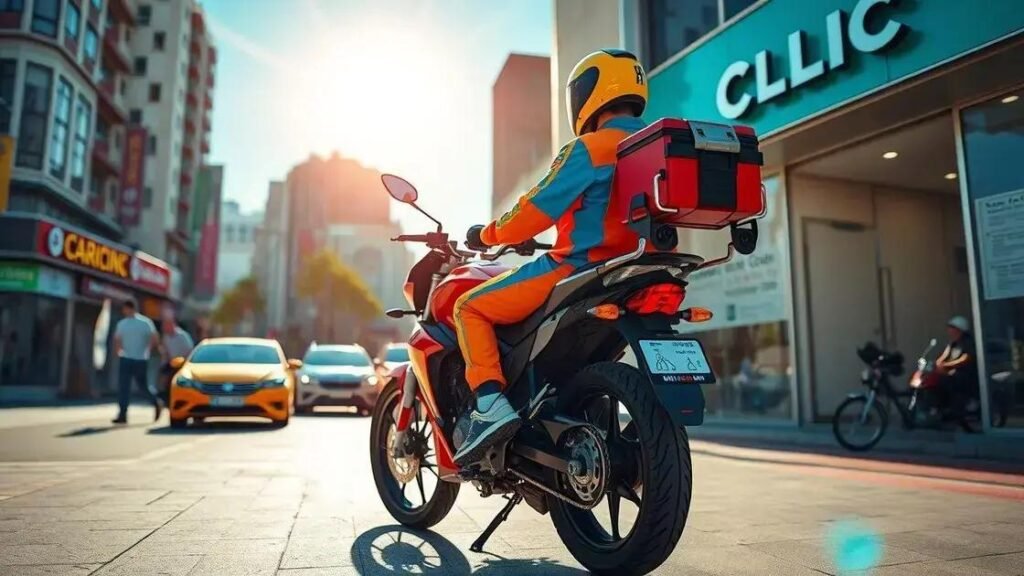 Motoboy coleta para exames laboratoriais com agilidade