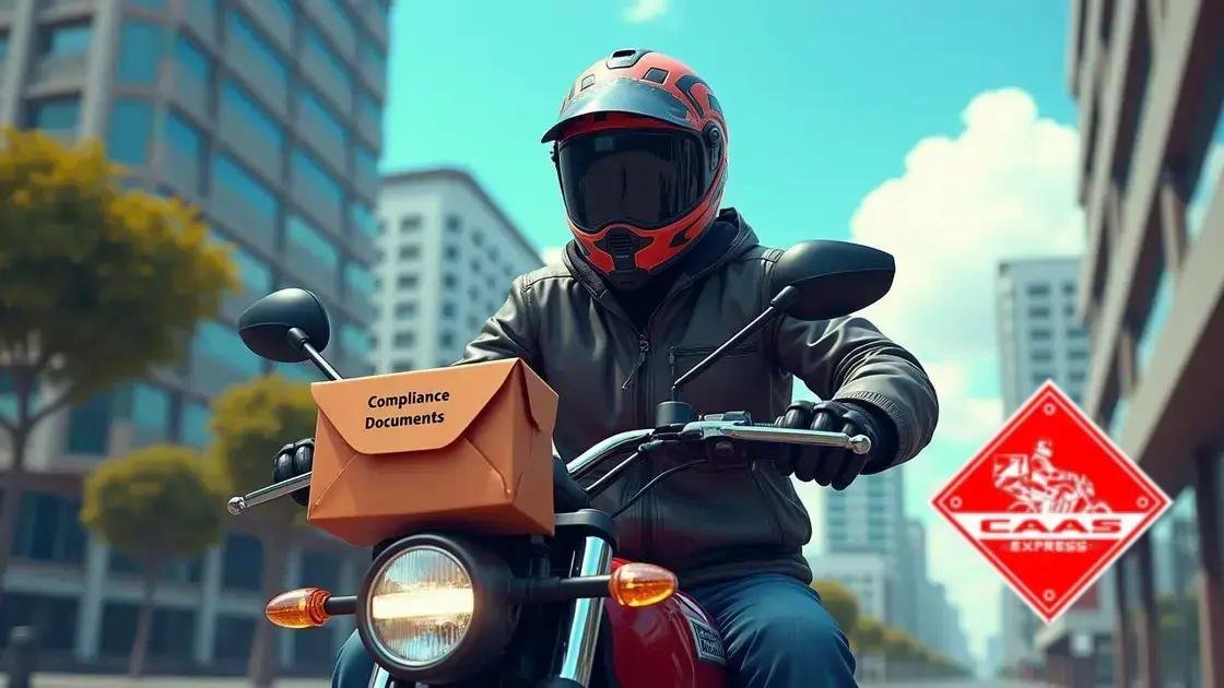 Vantagens do serviço de motoboy para documentos de compliance