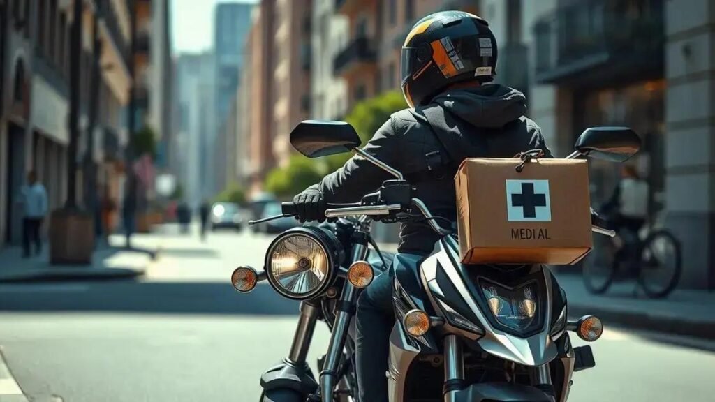 Motoboy para transporte de exames de gravidez: rapidez e segurança