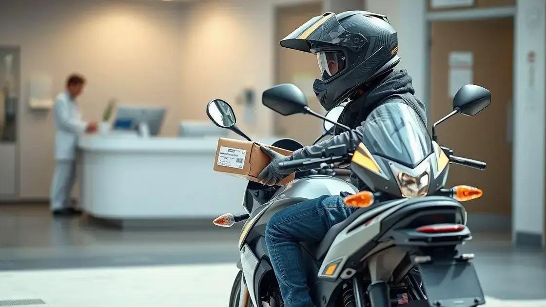 Benefícios de um motoboy para coleta de exames