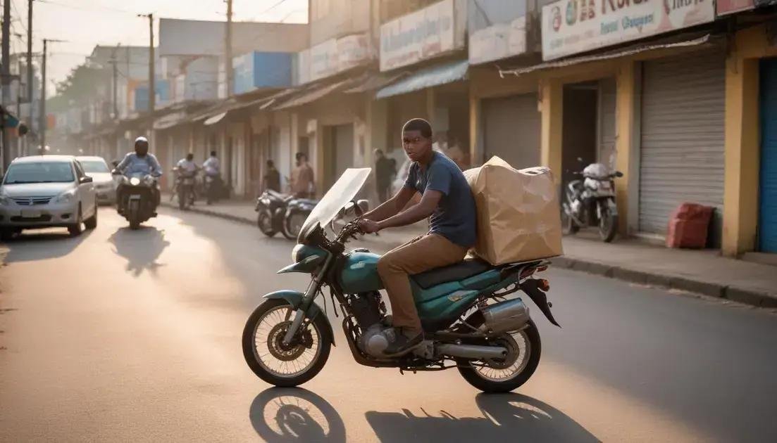 Quais tipos de entregas um motoboy atende na região
