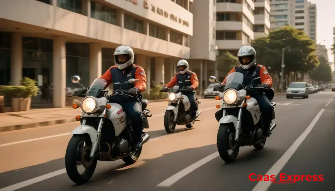 Serviços de motoboy oferecidos pela Caas Express para empresas