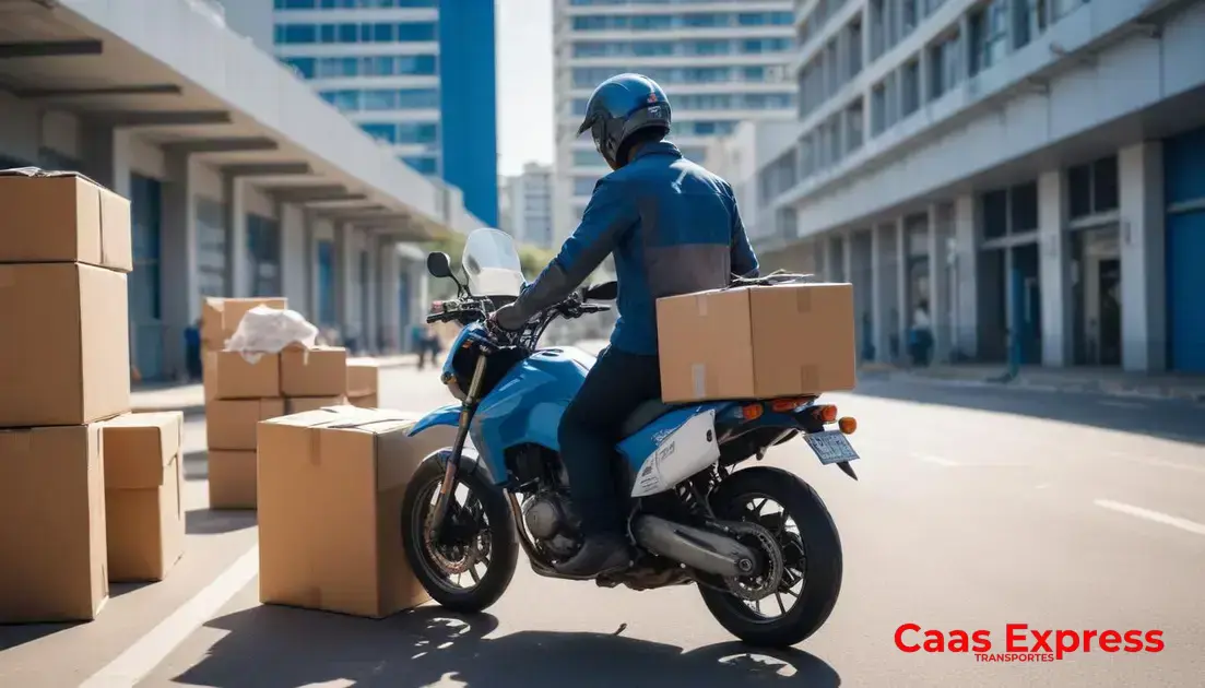 Serviços oferecidos para documentos, malotes e pequenas cargas