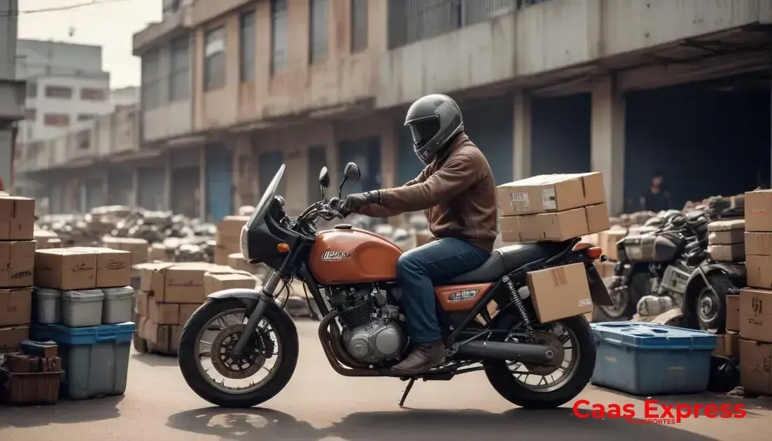 Tipos de peças e cargas atendidas pelo motofrete