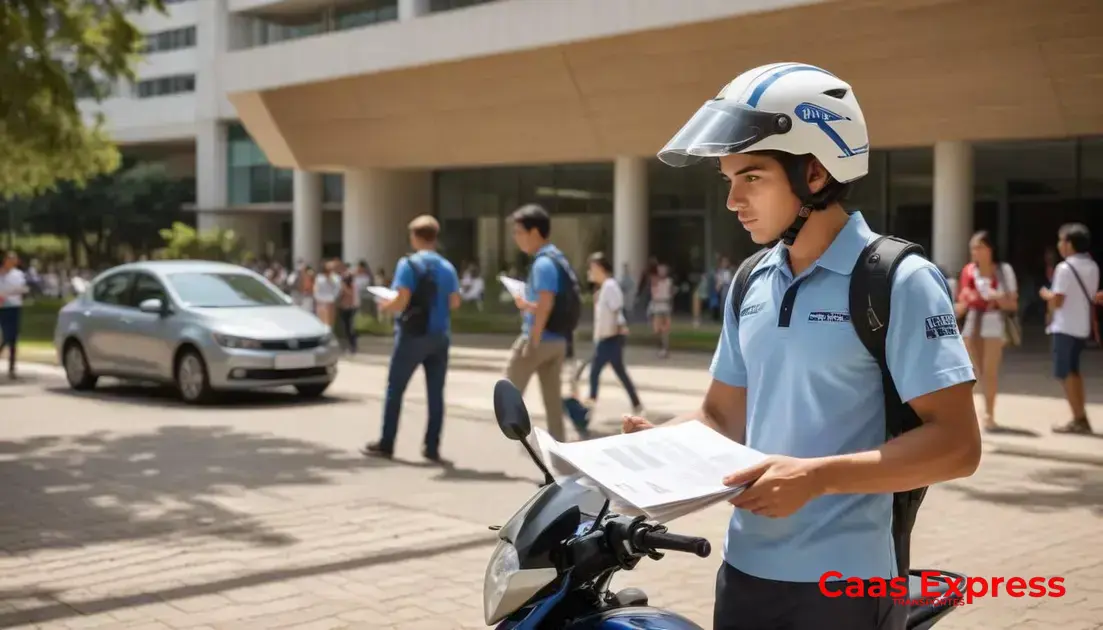 Como o serviço de motoboy auxilia na rotina universitária