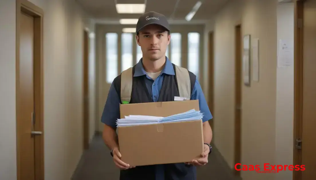 Tipos de materiais e documentos entregues com segurança