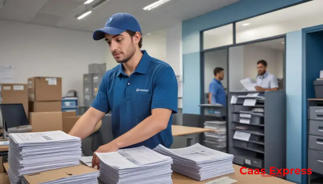 Tipos de serviços de entrega para departamentos administrativos