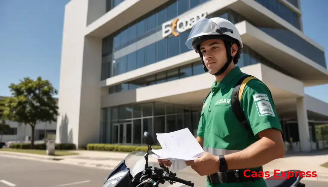 Serviços de motoboy para retirada de documentos e outros papéis bancários