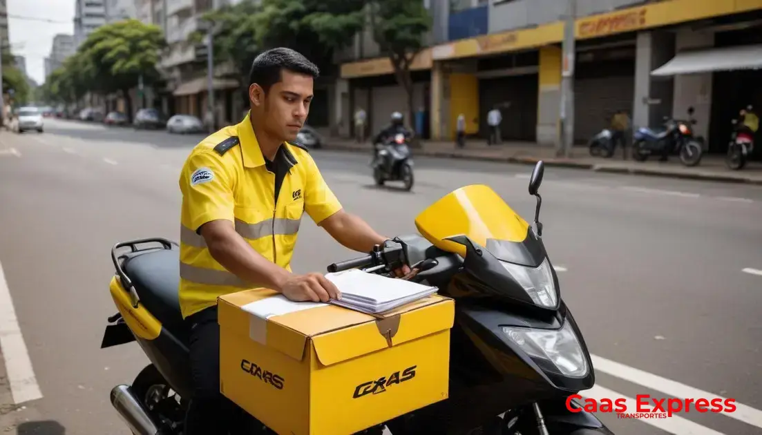 Serviços oferecidos: documentos, malotes e pequenas cargas