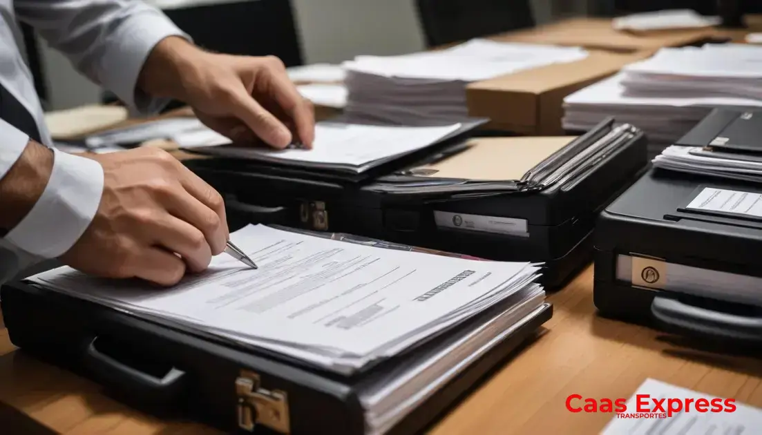 Tipos de documentos e malotes atendidos com segurança