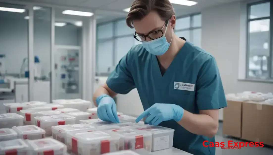 Segurança e cuidado na entrega e coleta de materiais médicos
