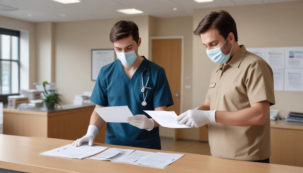 Motoboy para retirada de documentos em hospitais; coleta rápida e segura