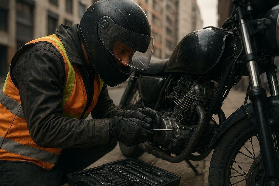 Equipamento, documentação e manutenção da moto