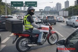 Motoboy para transporte de documentos médicos em Guarulhos