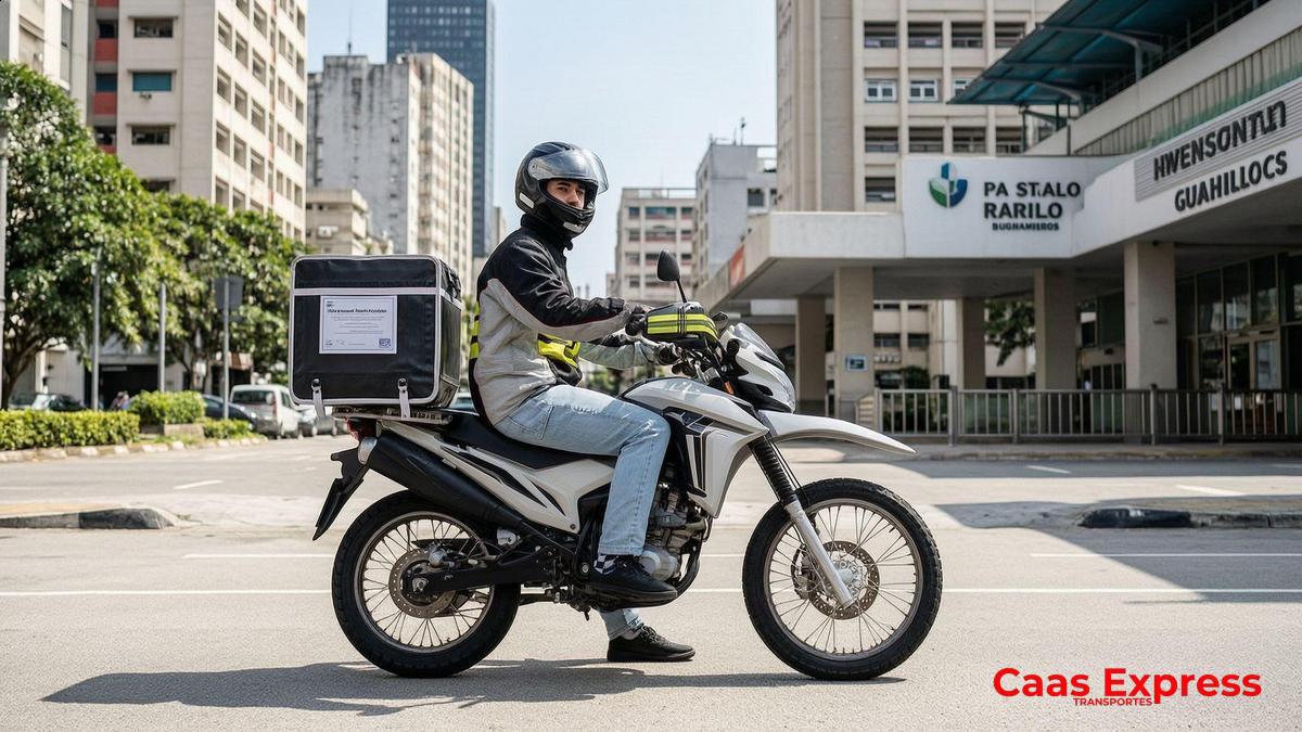 Motoboy para transporte de documentos médicos em Guarulhos