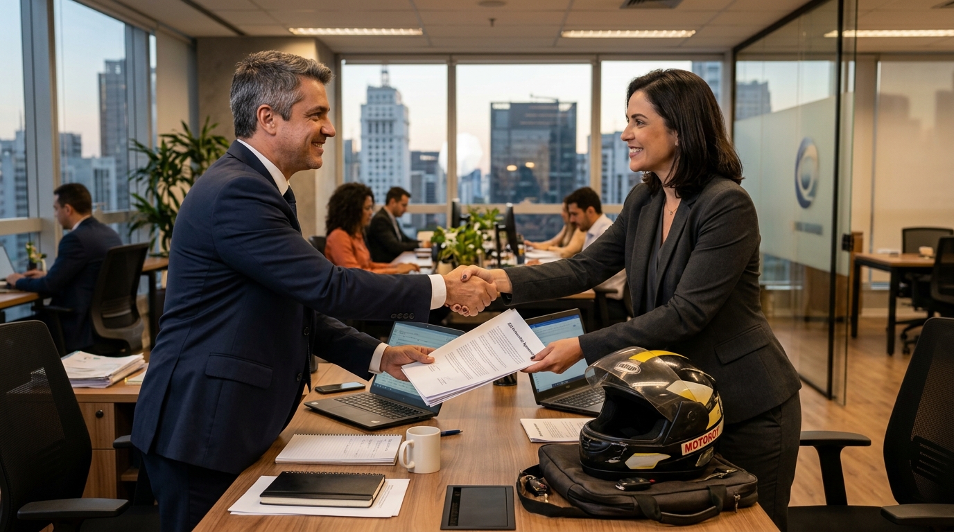Parceria B2B para entregas empresariais com motofrete profissional