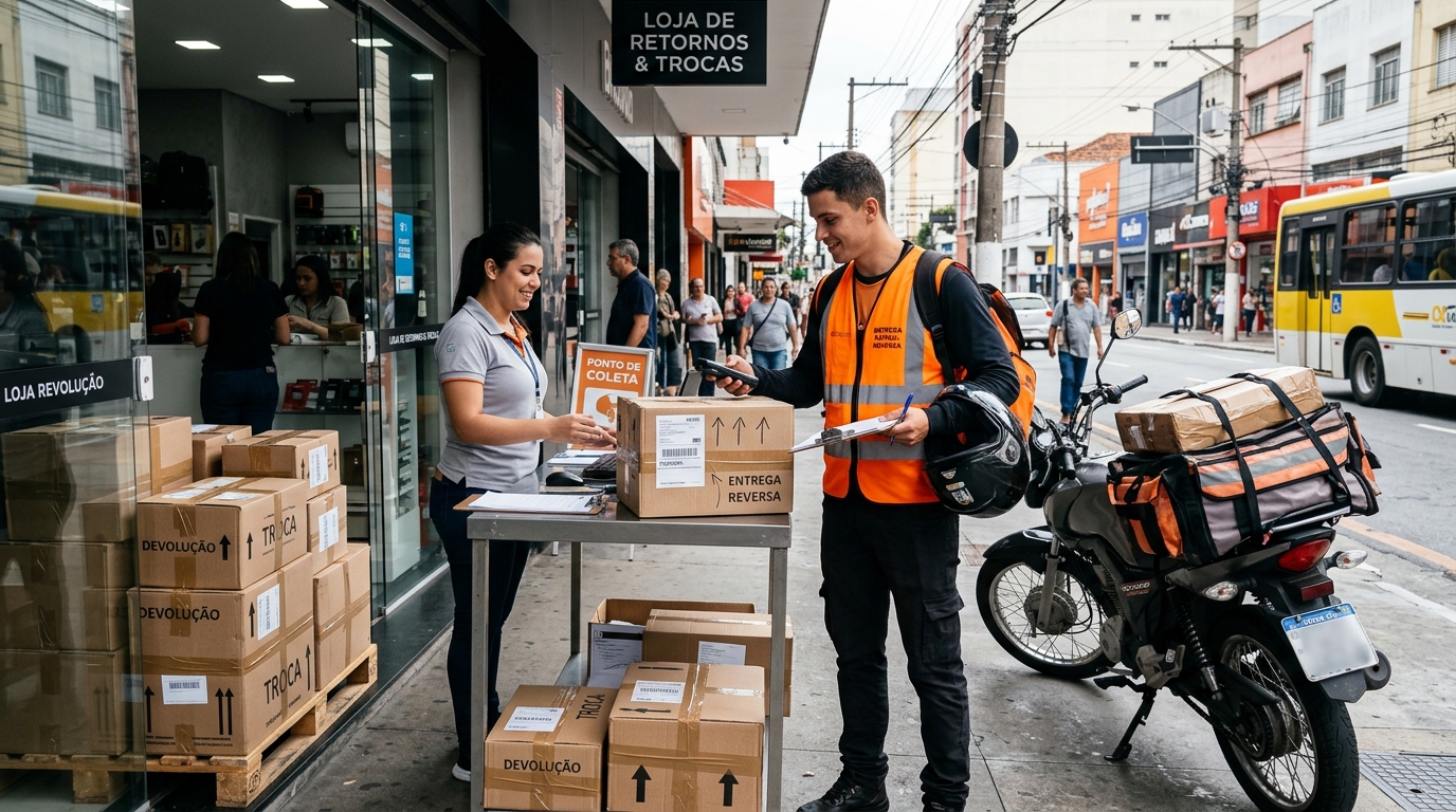 Logística reversa e devolução de mercadorias com motoboy profissional